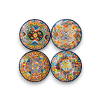 Handmade Talavera 12 - Piece Dinnerware Set | Mexican Pottery for 4 Talavera Dinnerware Set La Vie Bien Handmade Talavera 12 - Piece Dinnerware Set | Mexican Pottery for 4