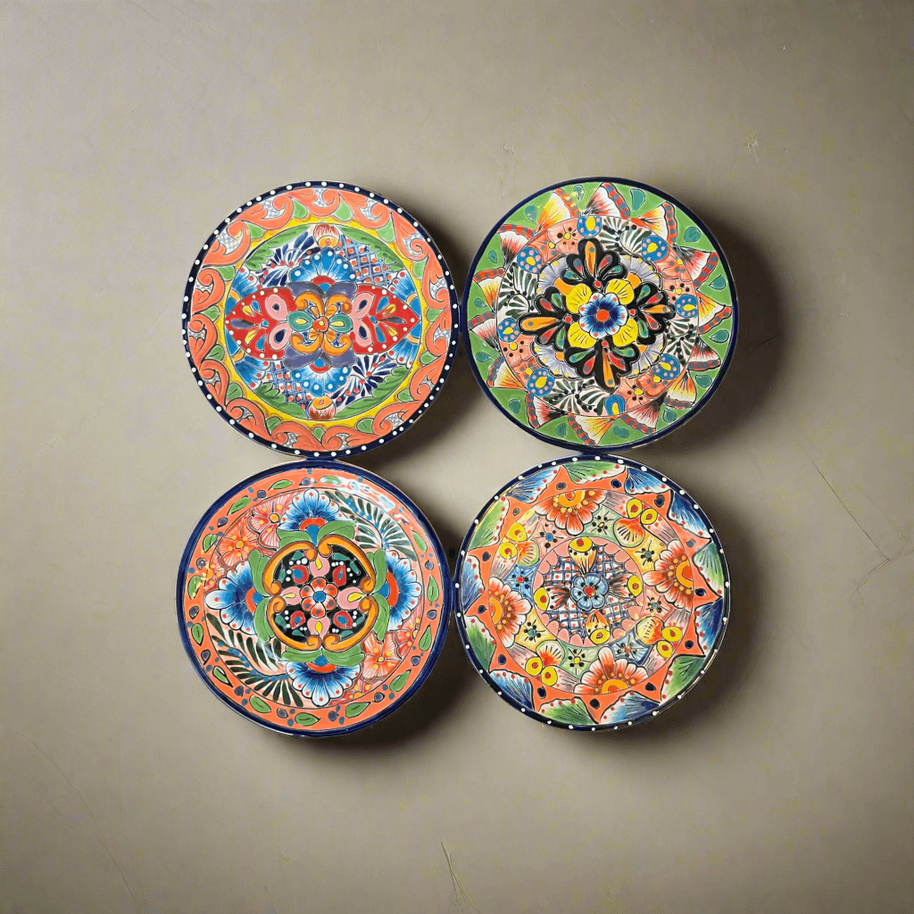Handmade Talavera 32 - Piece Dinnerware Set | Mexican Pottery for 8 Talavera Dinnerware Set La Vie Bien Handmade Talavera 32 - Piece Dinnerware Set | Mexican Pottery for 8