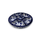 Handmade Talavera Appetizer Tray | Blue and White Sectional Platter Talavera Appetizer Tray La Vie Bien Handmade Talavera Appetizer Tray | Blue and White Sectional Platter