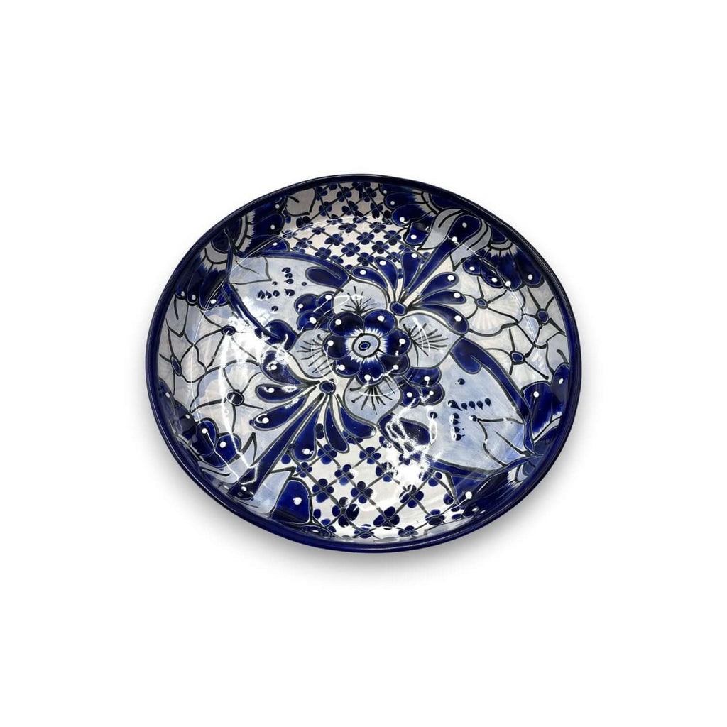 Handmade Talavera Appetizer Tray | Blue and White Sectional Platter Talavera Appetizer Tray La Vie Bien Handmade Talavera Appetizer Tray | Blue and White Sectional Platter