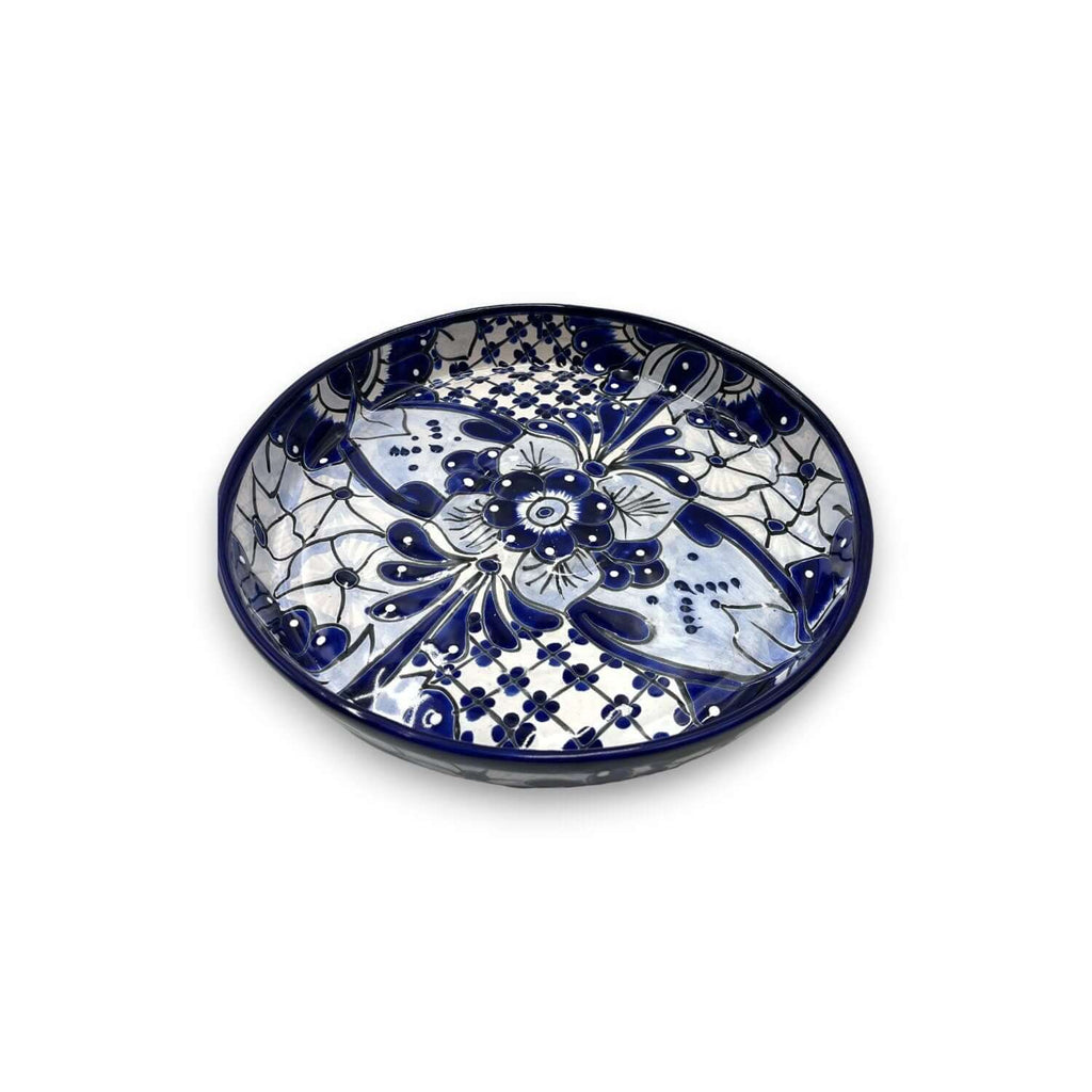 Handmade Talavera Appetizer Tray | Blue and White Sectional Platter Talavera Appetizer Tray La Vie Bien Handmade Talavera Appetizer Tray | Blue and White Sectional Platter