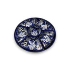 Handmade Talavera Appetizer Tray | Blue and White Sectional Platter Talavera Appetizer Tray La Vie Bien Handmade Talavera Appetizer Tray | Blue and White Sectional Platter