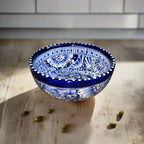 5" Talavera Blue & White Bowl | Handmade Mexican Dinnerware
