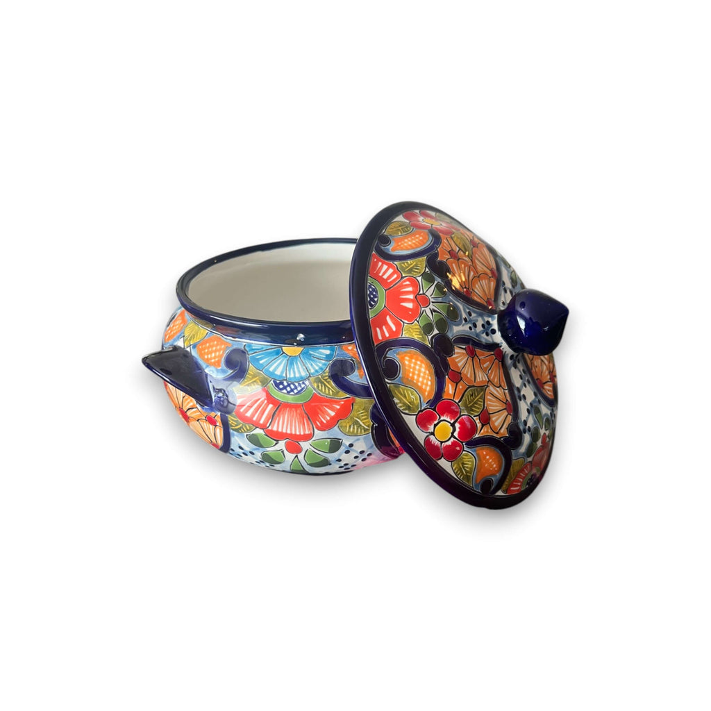 Talavera Cazuela Pot w/ Lid | Mexican Ceramic Soup Pot