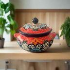 Talavera Cazuela Pot w/ Lid | Mexican Ceramic Soup Pot