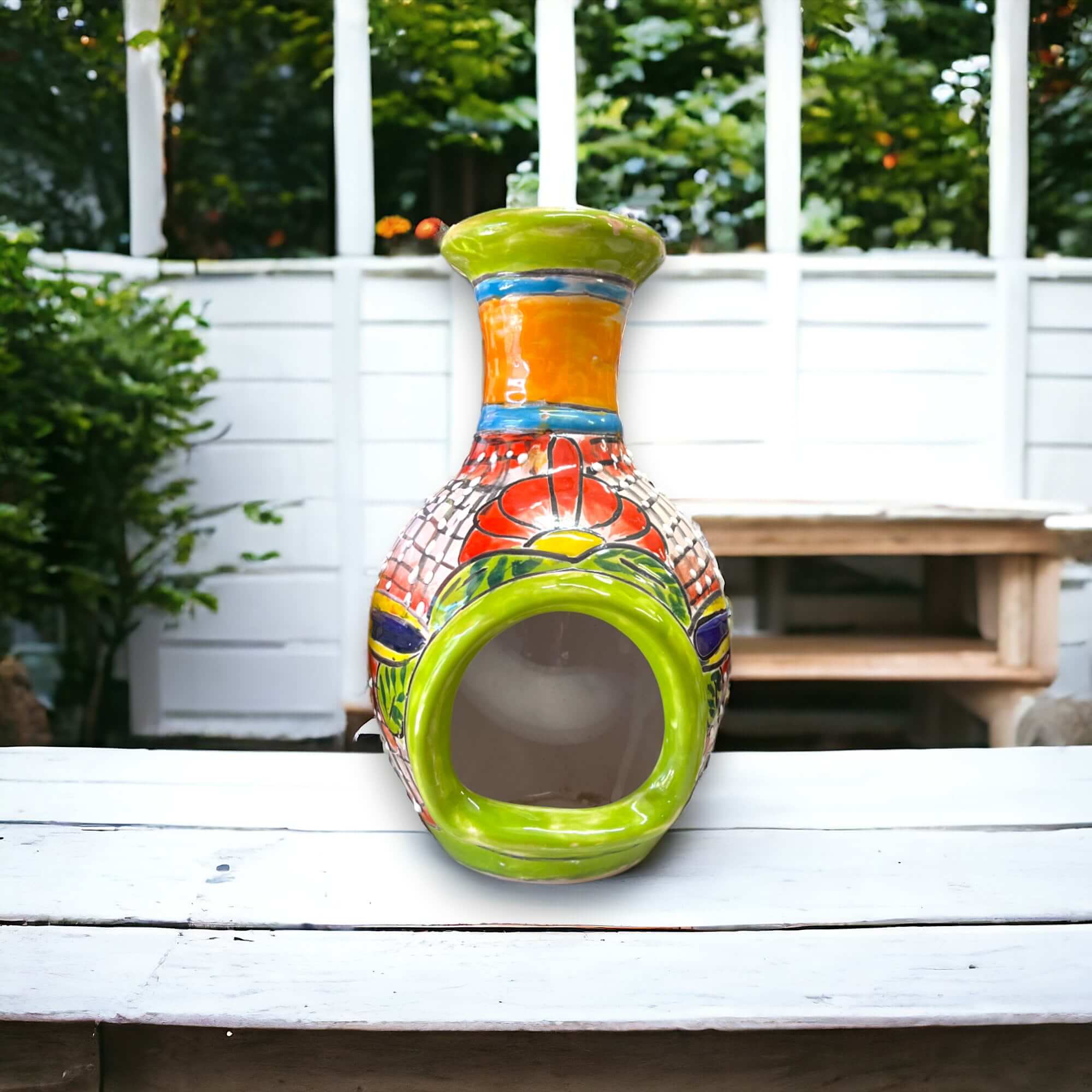 Handmade Talavera Chimney | Vibrant Mexican Ceramic Decor Talavera Planter La Vie Bien Handmade Talavera Chimney | Vibrant Mexican Ceramic Decor