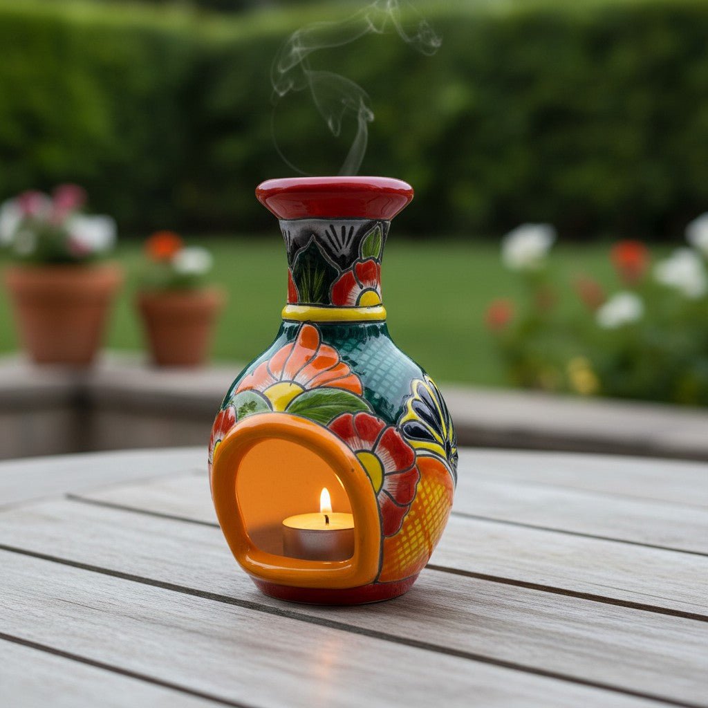Handmade Talavera Chimney | Vibrant Mexican Ceramic Decor Talavera Planter La Vie Bien Handmade Talavera Chimney | Vibrant Mexican Ceramic Decor