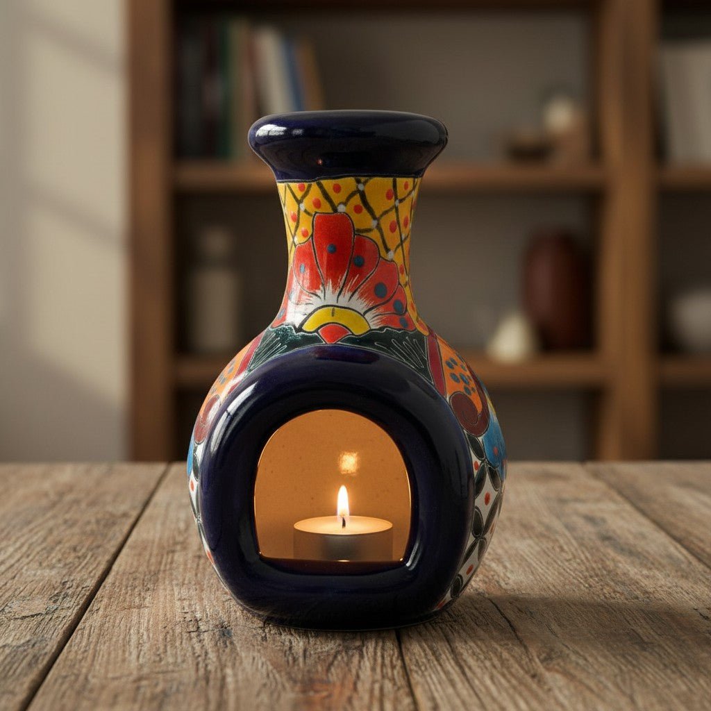 Handmade Talavera Chimney | Vibrant Mexican Ceramic Decor Talavera Planter La Vie Bien Handmade Talavera Chimney | Vibrant Mexican Ceramic Decor