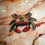 Handmade Talavera Crab Statue | Colorful Mexican Ceramic Decoration Talavera Statue La Vie Bien Handmade Talavera Crab Statue | Colorful Mexican Ceramic Decoration
