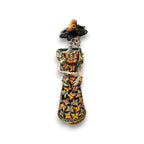 Handmade Talavera Day of the Dead Pottery | 27 - Inch Tall Skeleton Woman Talavera Statue La Vie Bien Handmade Talavera Day of the Dead Pottery | 27 - Inch Tall Skeleton Woman