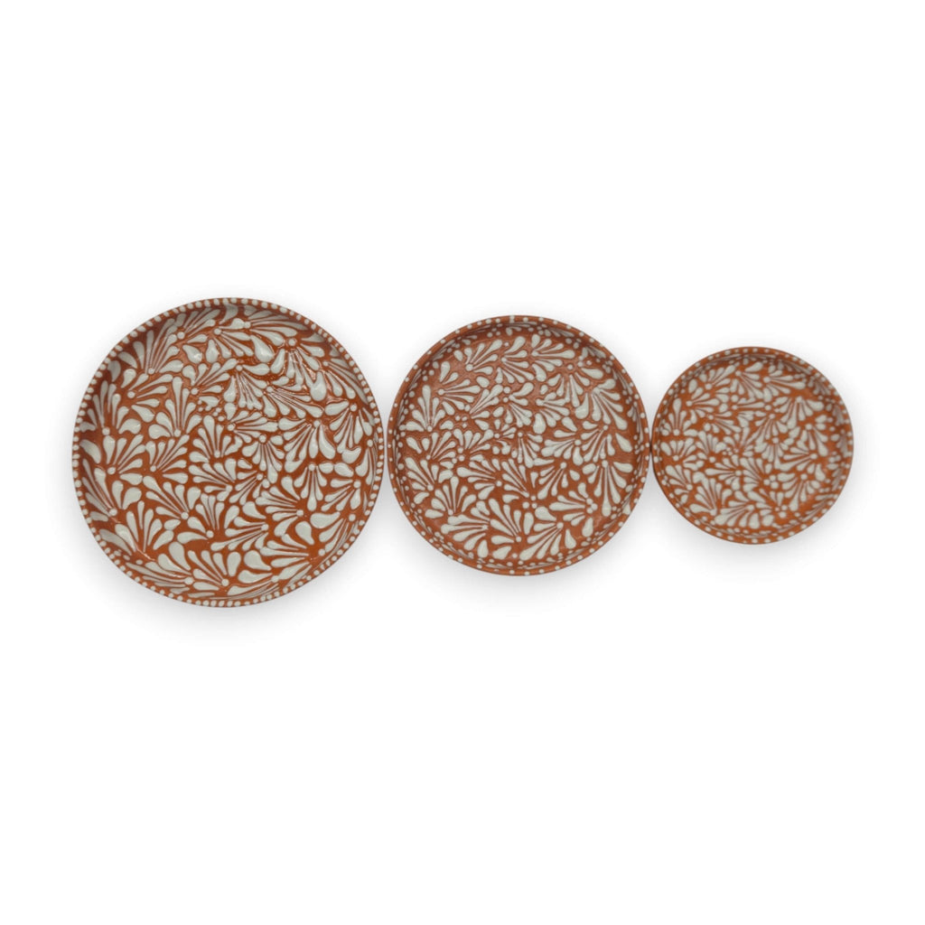 Handmade Talavera Dinnerware Set | Brown & White 4-Piece Talavera Dinnerware Set La Vie Bien Handmade Talavera Dinnerware Set | Brown & White 4-Piece