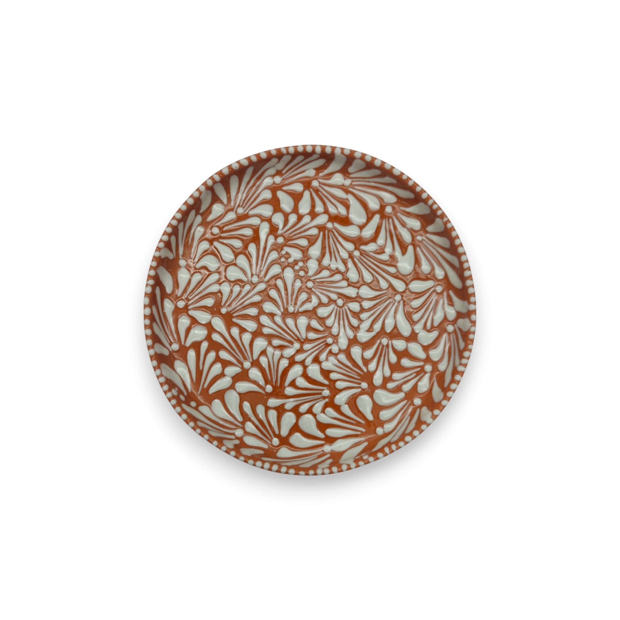 Handmade Talavera Dinnerware Set | Brown & White 4-Piece Talavera Dinnerware Set La Vie Bien Handmade Talavera Dinnerware Set | Brown & White 4-Piece
