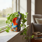 Handmade Talavera Elephant Planter | Colorful Medium Animal Art Talavera Planter La Vie Bien Handmade Talavera Elephant Planter | Colorful Medium Animal Art