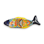 Handmade Talavera Fish Sectional | Large Colorful Serving Tray Talavera Appetizer Tray La Vie Bien Handmade Talavera Fish Sectional | Large Colorful Serving Tray