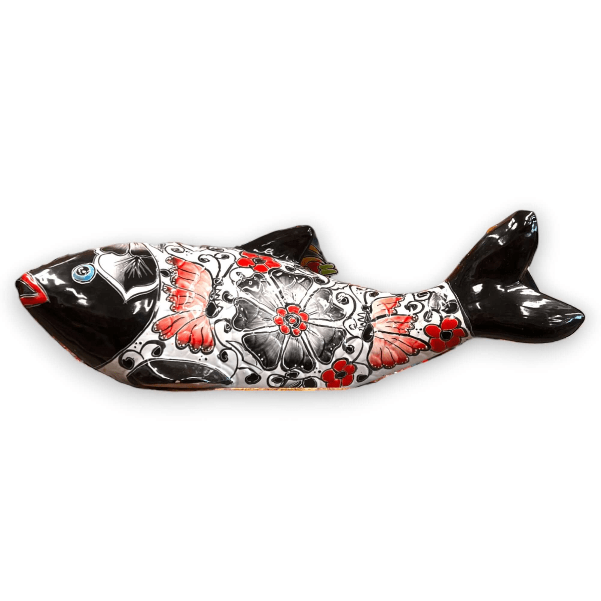 Handmade Talavera Fish Statue | Large Colorful Cultural Art Talavera Statue La Vie Bien Handmade Talavera Fish Statue | Large Colorful Cultural Art