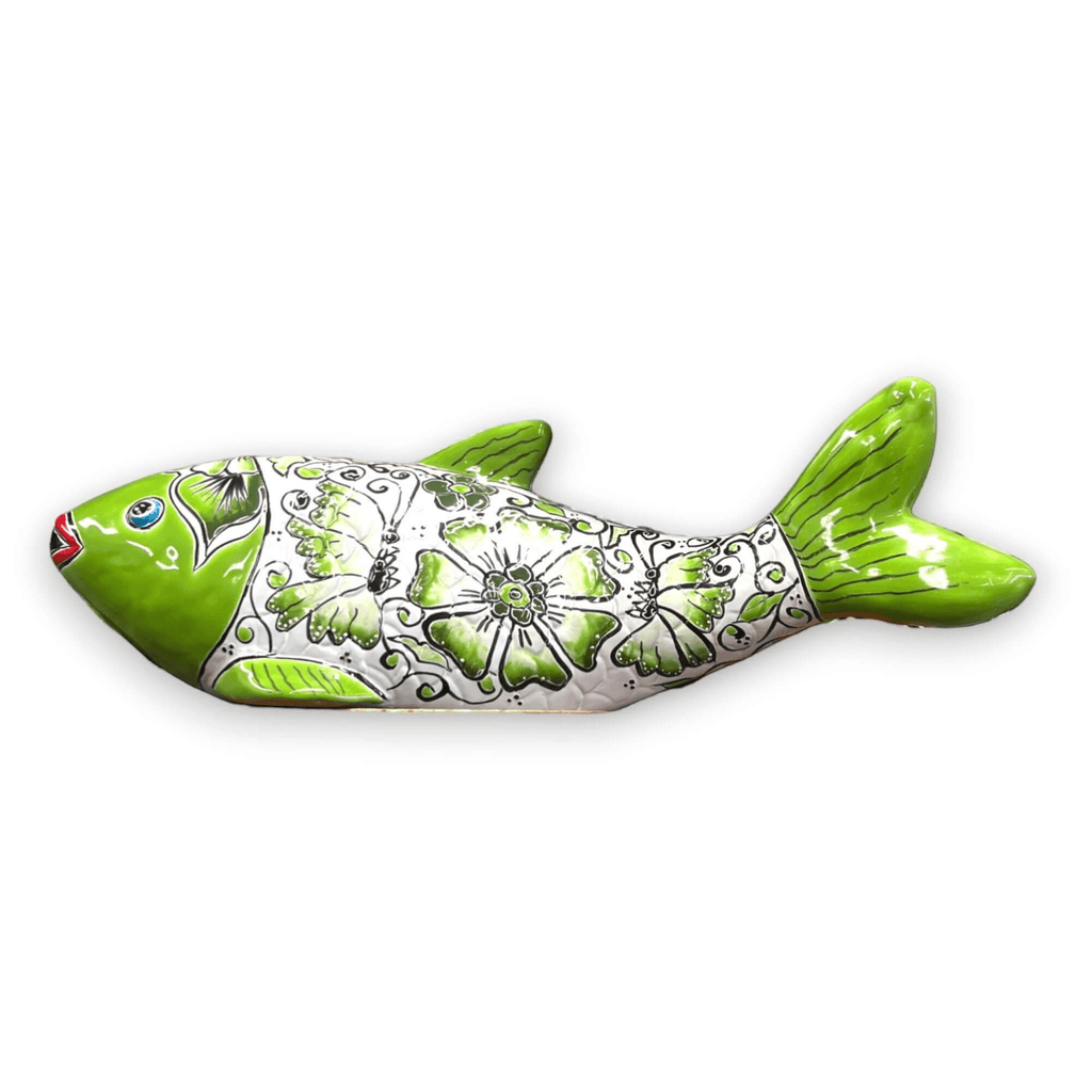 Handmade Talavera Fish Statue | Large Colorful Cultural Art Talavera Statue La Vie Bien Handmade Talavera Fish Statue | Large Colorful Cultural Art