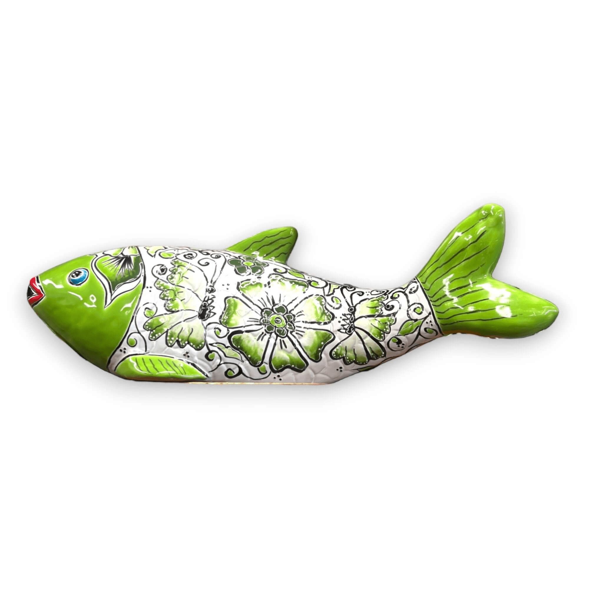 Handmade Talavera Fish Statue | Large Colorful Cultural Art Talavera Statue La Vie Bien Handmade Talavera Fish Statue | Large Colorful Cultural Art
