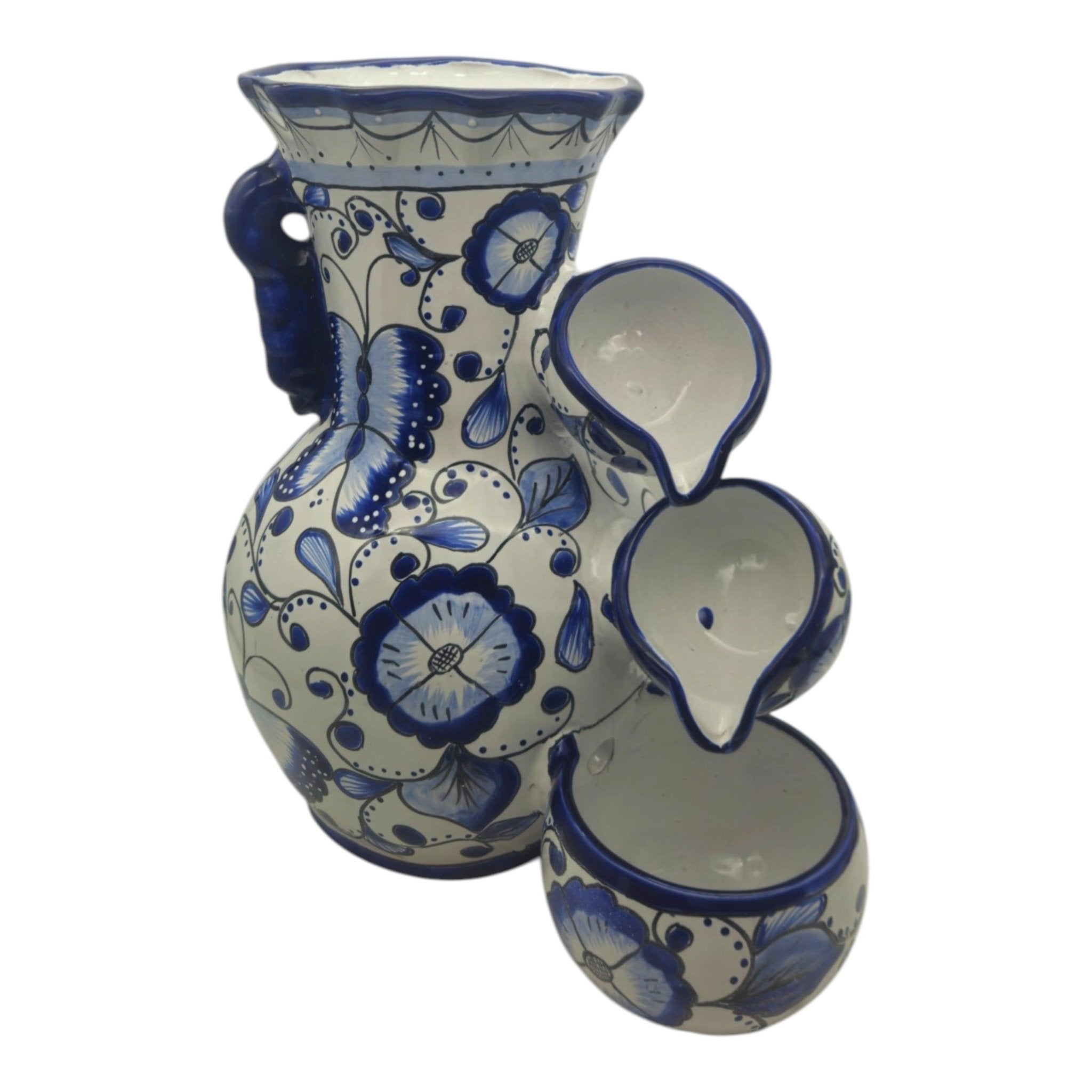 Handmade Talavera Fountain | Blue and White Mexican Ceramic Decor Talavera Fountain La Vie Bien Handmade Talavera Fountain | Blue and White Mexican Ceramic Decor