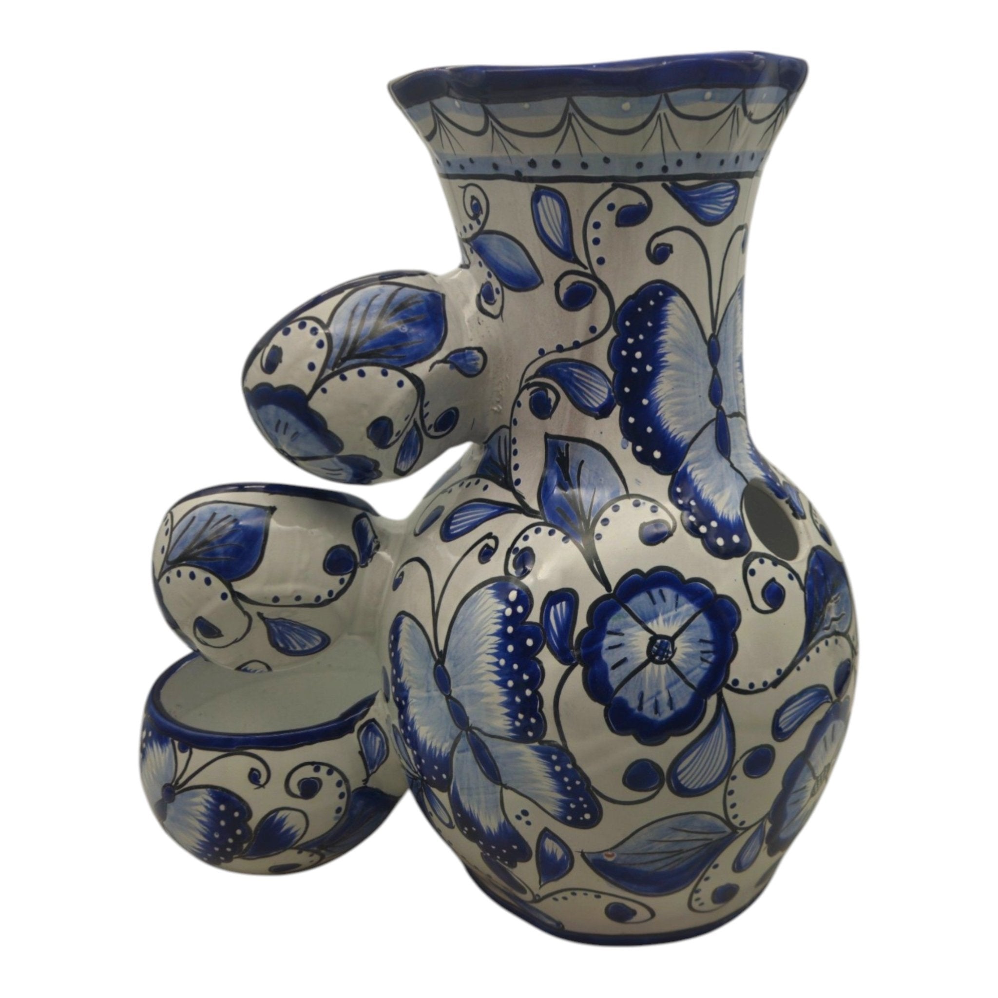 Handmade Talavera Fountain | Blue and White Mexican Ceramic Decor Talavera Fountain La Vie Bien Handmade Talavera Fountain | Blue and White Mexican Ceramic Decor