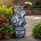 Handmade Talavera Fountain | Blue and White Mexican Ceramic Decor Talavera Fountain La Vie Bien Handmade Talavera Fountain | Blue and White Mexican Ceramic Decor