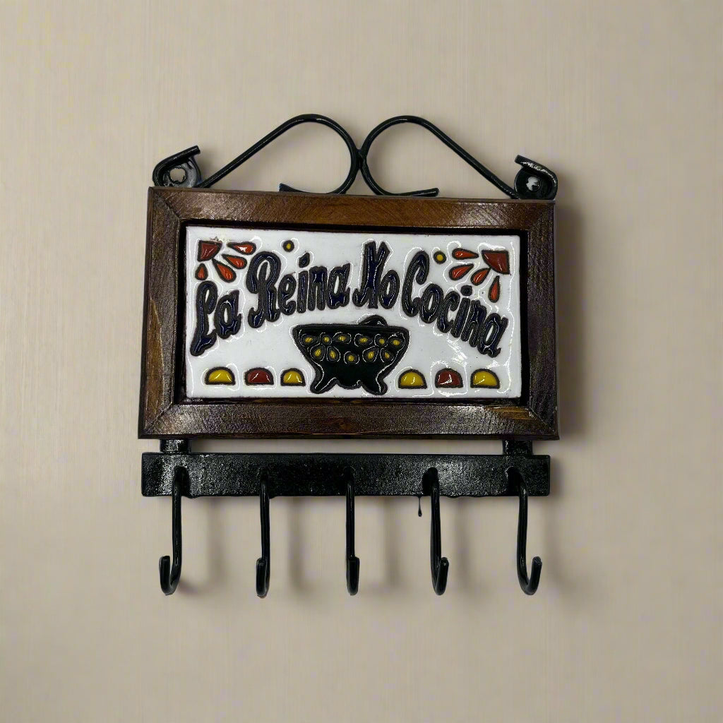 Talavera Key Holder | Handmade Mexican Wall Hook