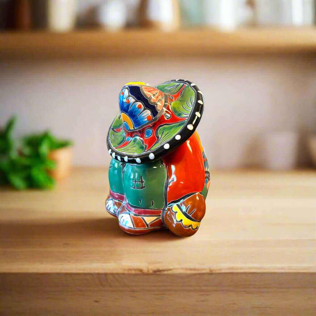 Handmade Talavera Panchito | Colorful Sleeping Man Figurine Talavera Figurine La Vie Bien Handmade Talavera Panchito | Colorful Sleeping Man Figurine