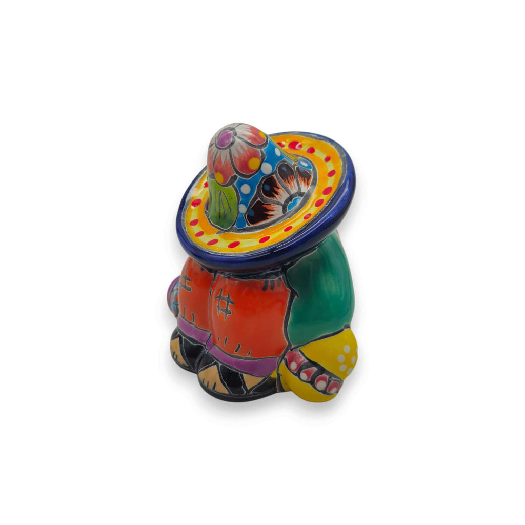 Handmade Talavera Panchito | Colorful Sleeping Man Figurine
