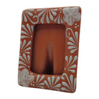 Handmade Talavera Photo Frame | Terracotta & White Design Talavera Picture Frame La Vie Bien Handmade Talavera Photo Frame | Terracotta & White Design