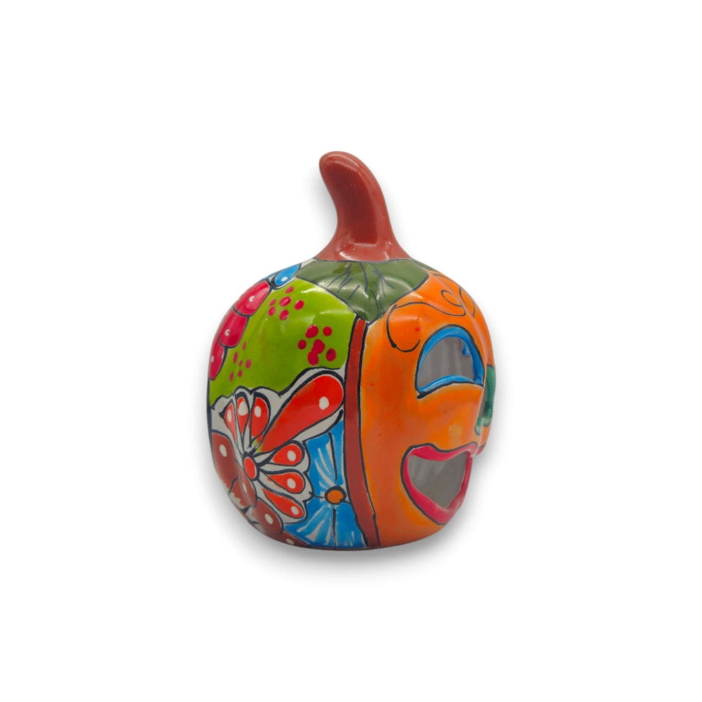 Handmade Talavera Pumpkin | Mexican Jack-O'-Lantern Decor Talavera Statue La Vie Bien Handmade Talavera Pumpkin | Mexican Jack-O'-Lantern Decor