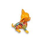 Talavera Chihuahua Statue | Sad Handmade Mexican Dog