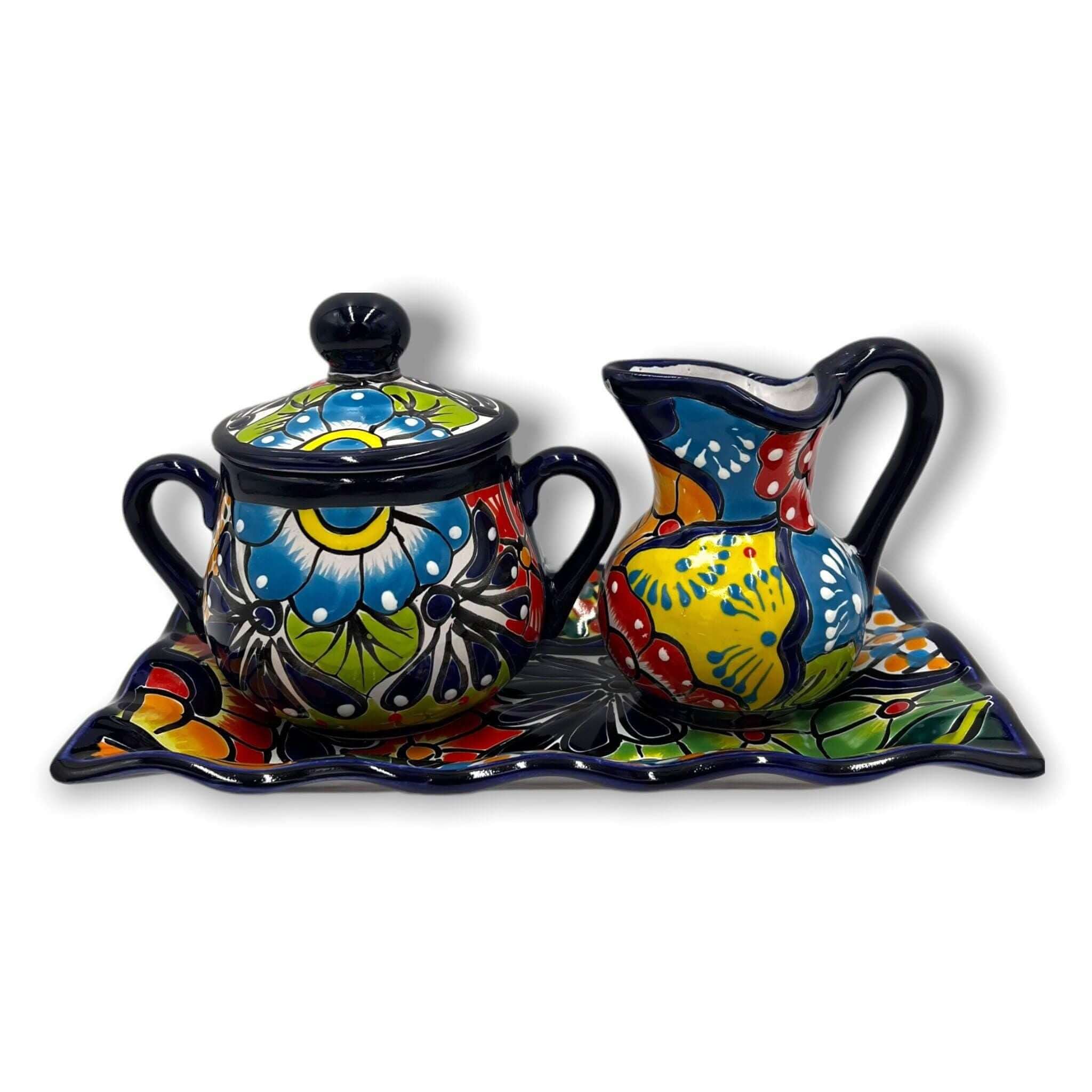 Handmade Talavera Sugar Jar | Colorful Mexican Ceramic Pot Talavera Sugar Jar La Vie Bien Handmade Talavera Sugar Jar | Colorful Mexican Ceramic Pot