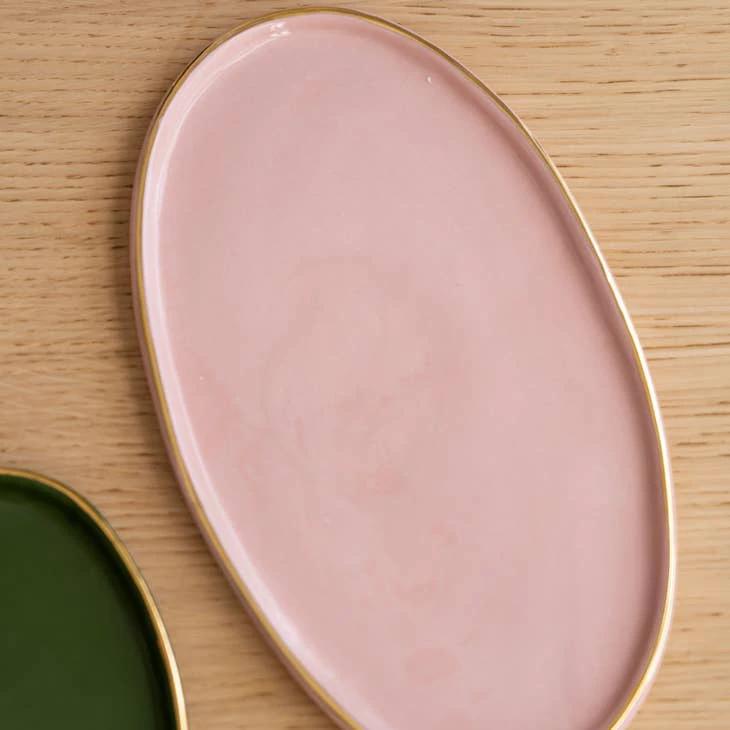 Handmade Ukrainian Porcelain Serving Platter by Ethical Trade Co