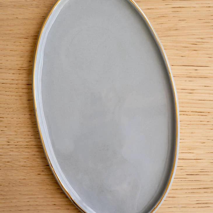 Handmade Ukrainian Porcelain Serving Platter by Ethical Trade Co