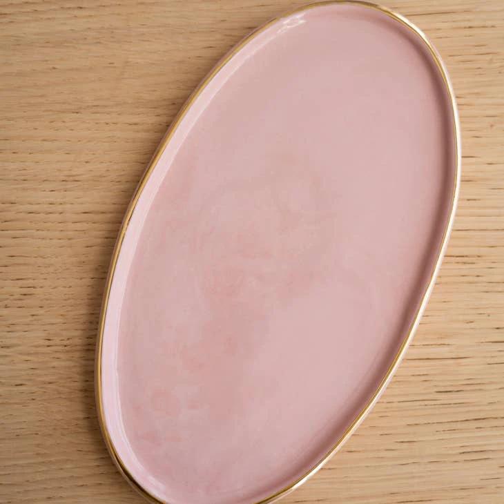 Handmade Ukrainian Porcelain Serving Platter by Ethical Trade Co