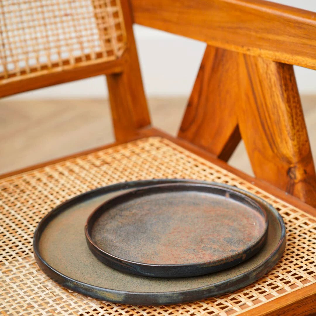 Handmade Ukrainian Stoneware Dinner Plates by Ethical Trade Co