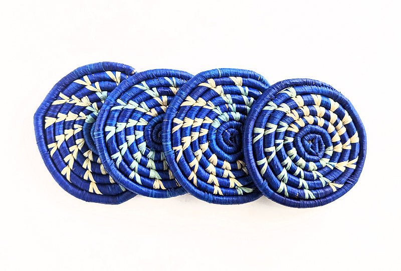 Handmade Woven Drink Coasters Set of 4 {Multiple Colors} La Vie Bien Handmade Woven Drink Coasters Set of 4 {Multiple Colors}