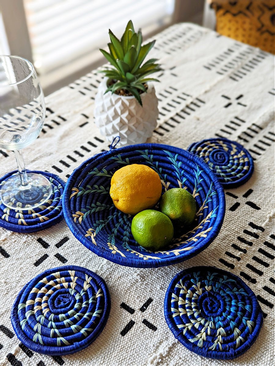 Handmade Woven Drink Coasters Set of 4 {Multiple Colors} La Vie Bien Handmade Woven Drink Coasters Set of 4 {Multiple Colors}