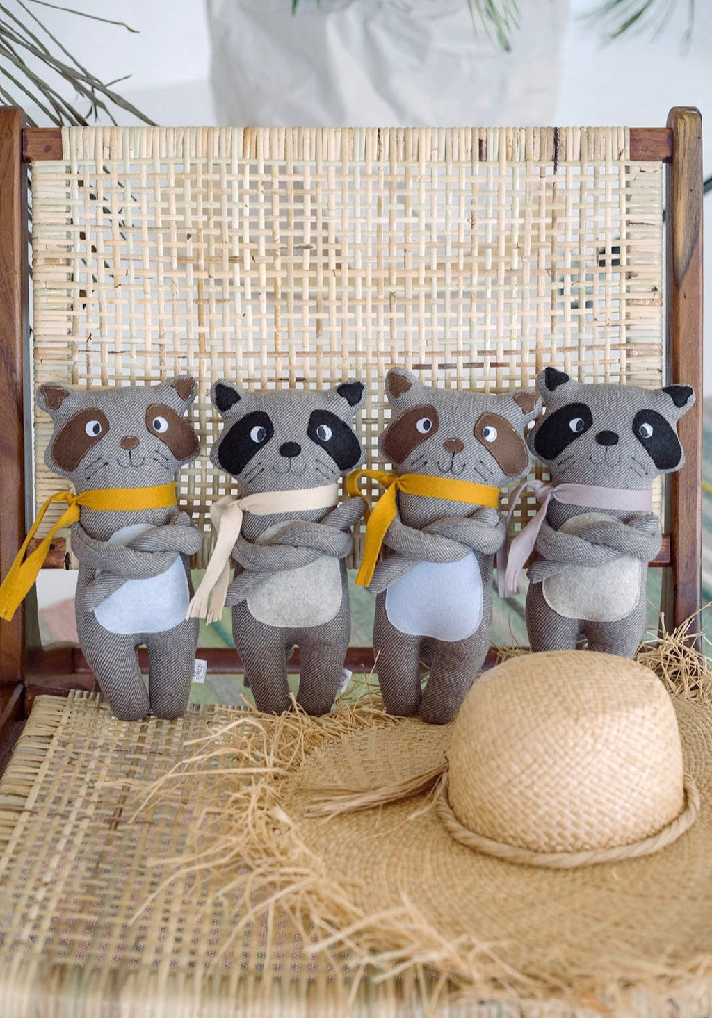 Handmade Stuffed Raccoon Toy