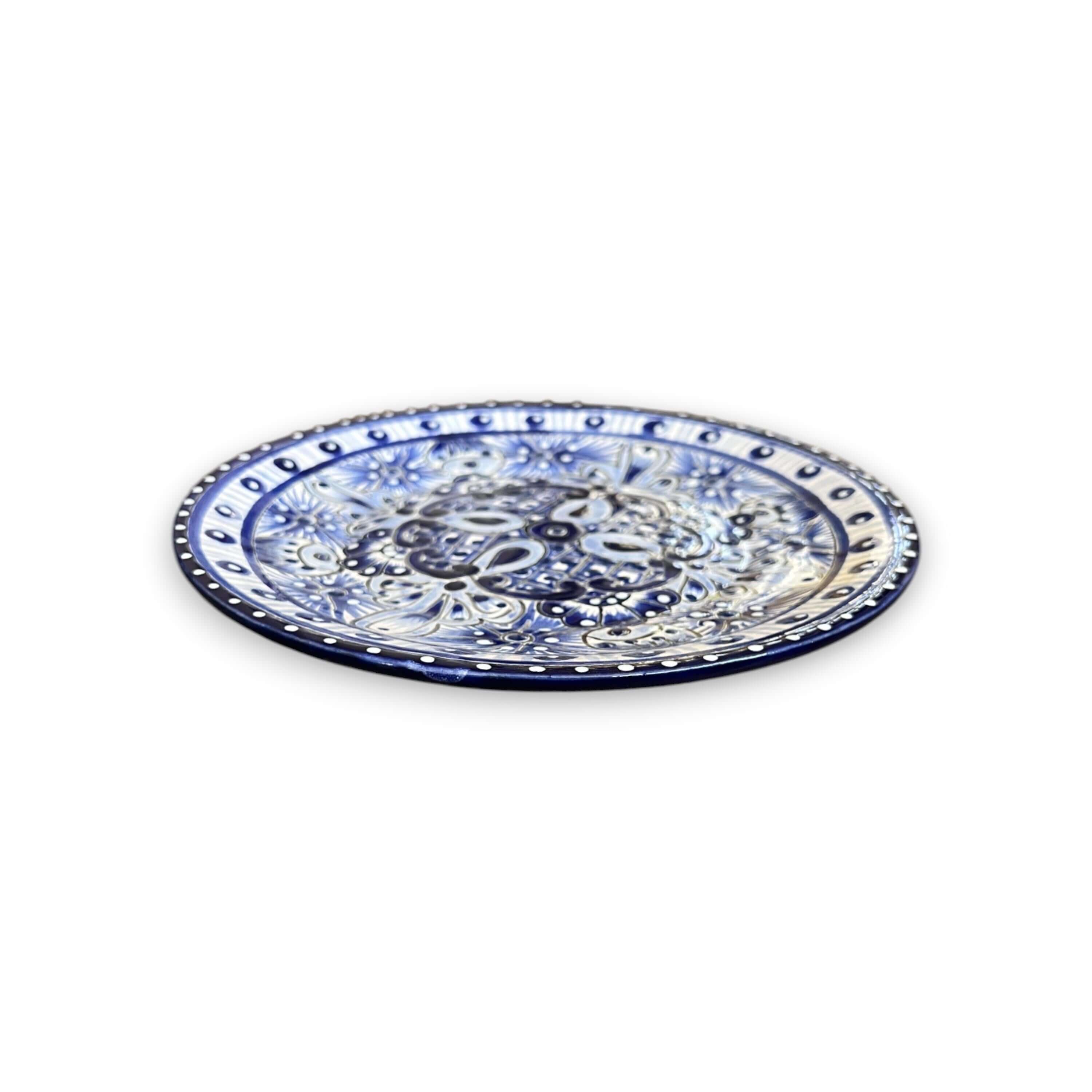 Talavera Dinnerware Set | 40-Piece Blue & White Tableware for 8