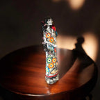 Talavera Catrina Figurine | Day of the Dead Skeleton with Monkey & Bird