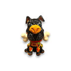 Talavera Dog with Bone | Handpainted Ceramic Canine Decor (Extra Large)
