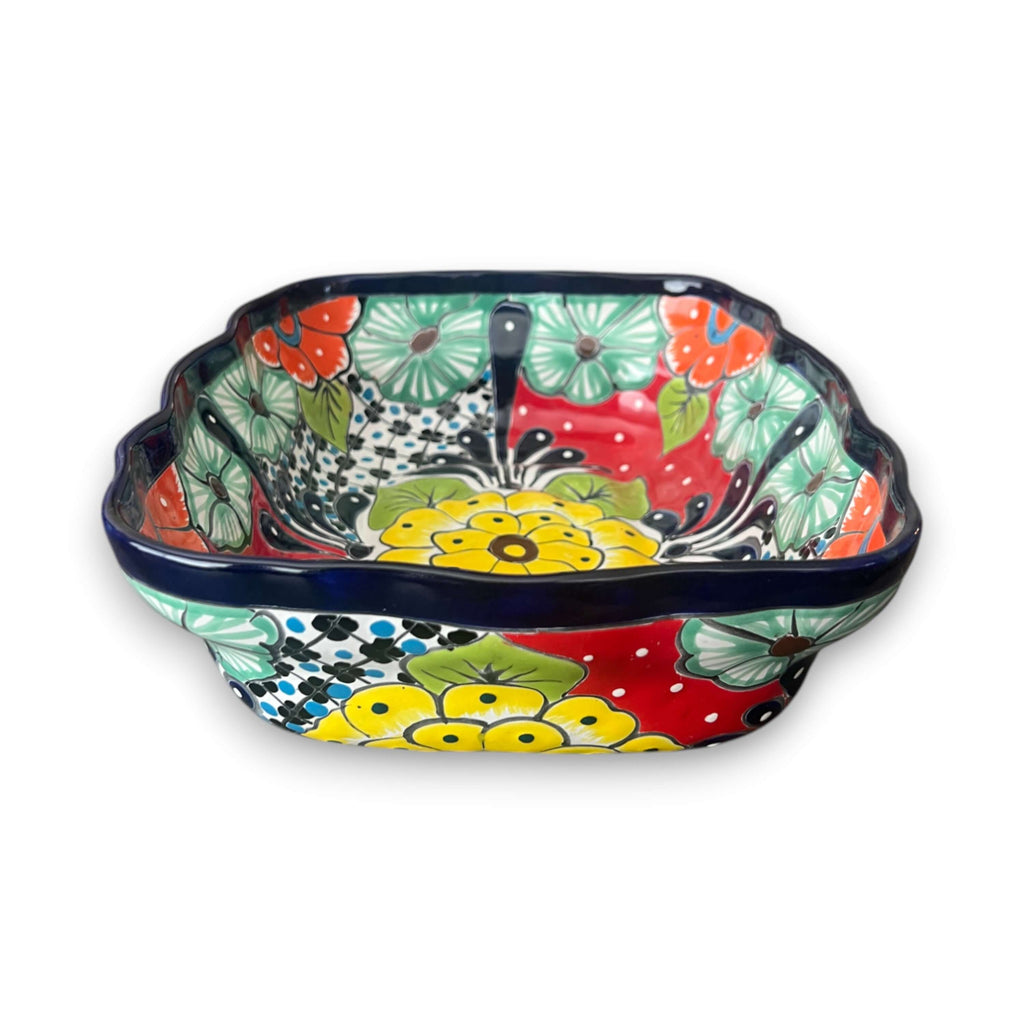 Talavera Serving Dish | Large Hand-Painted Mexican Ceramic Bowl