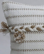 Handwoven 14" X 24" Throw Pillow with Poms Throw Pillow La Vie Bien Handwoven 14" X 24" Throw Pillow with Poms