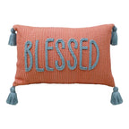 Handwoven Braid Couching Decorative Pillow, 14"X24"