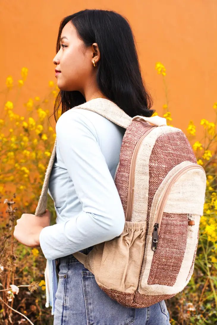 Handwoven Hemp Backpack Backpacks La Vie Bien Handwoven Hemp Backpack