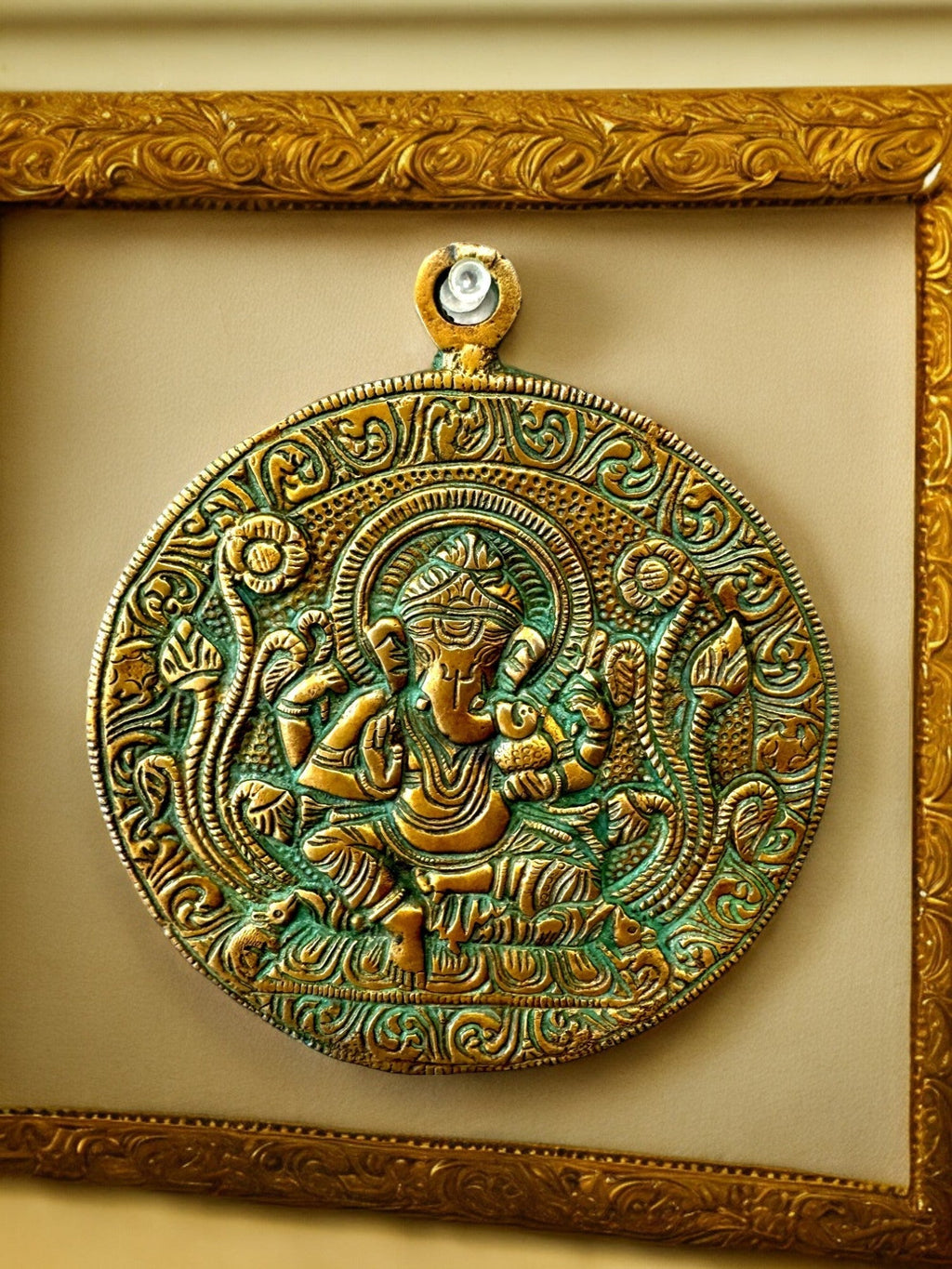 Hanging Ganesha Plate Mandir items La Vie Bien Hanging Ganesha Plate