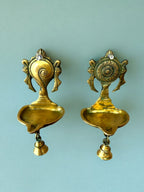 Hanging Shankh & Chakra Diya Mandir items La Vie Bien Hanging Shankh & Chakra Diya
