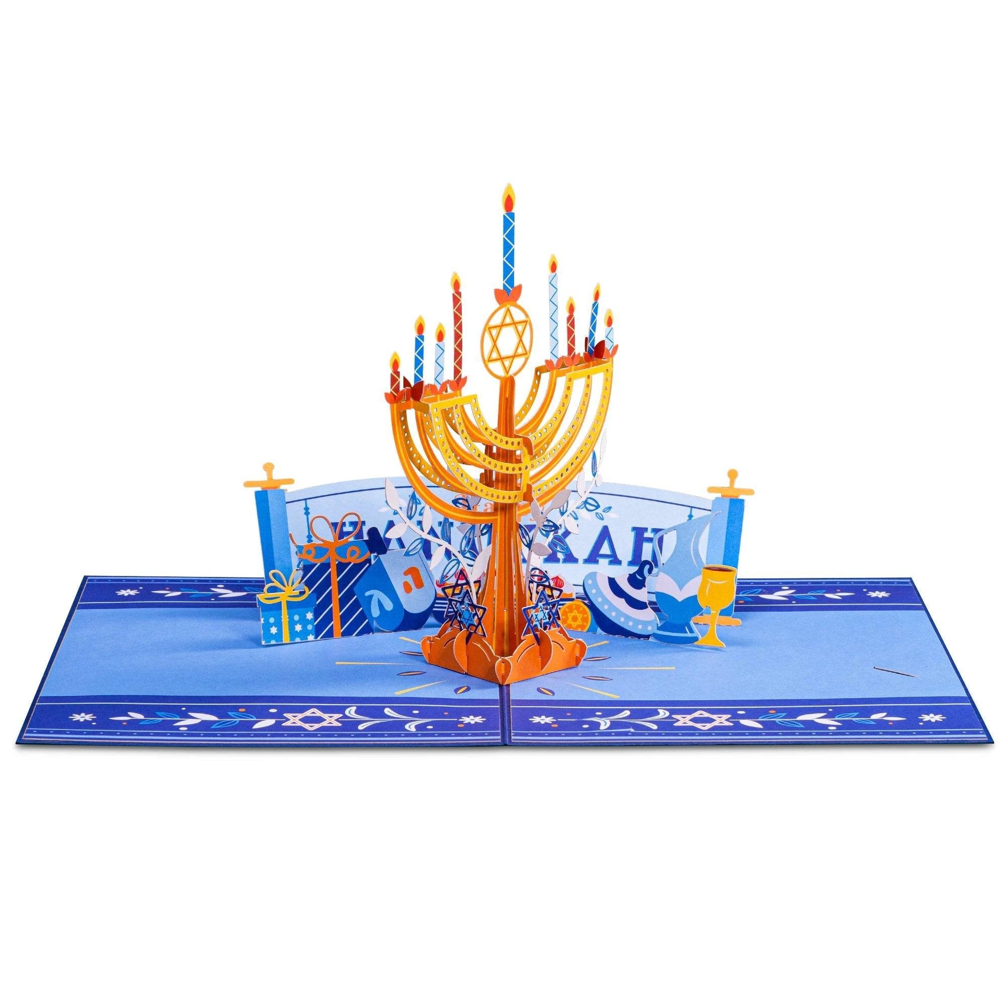 Hanukkah Menorah 3D Pop Up Card by Paper Love