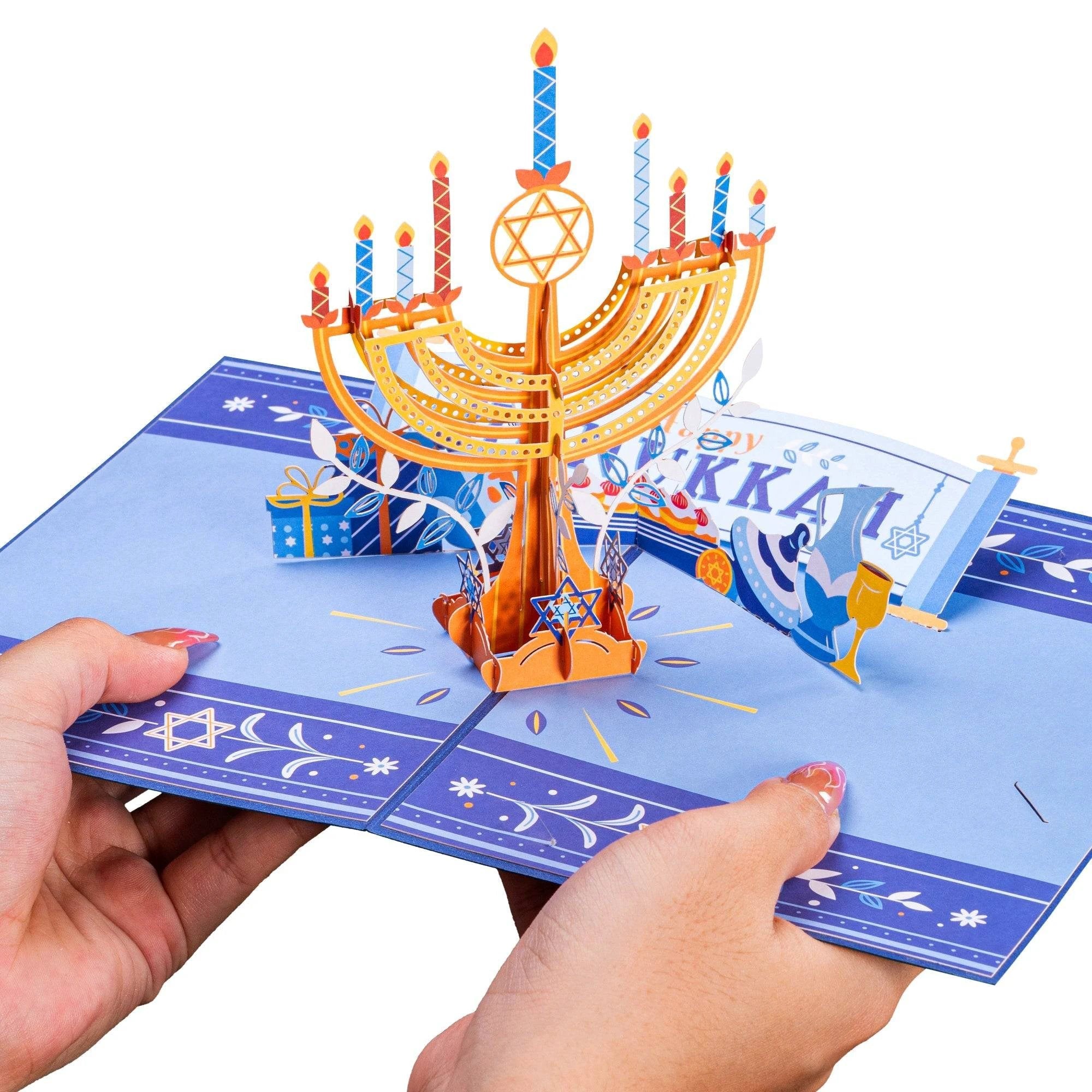 Hanukkah Menorah 3D Pop Up Card by Paper Love