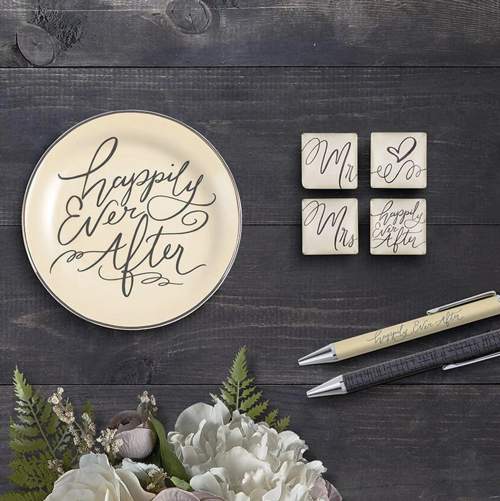 Happily Every After Pen Set | Set of 2 Giftable Wedding Pens in Box | Refillable by The Bullish Store